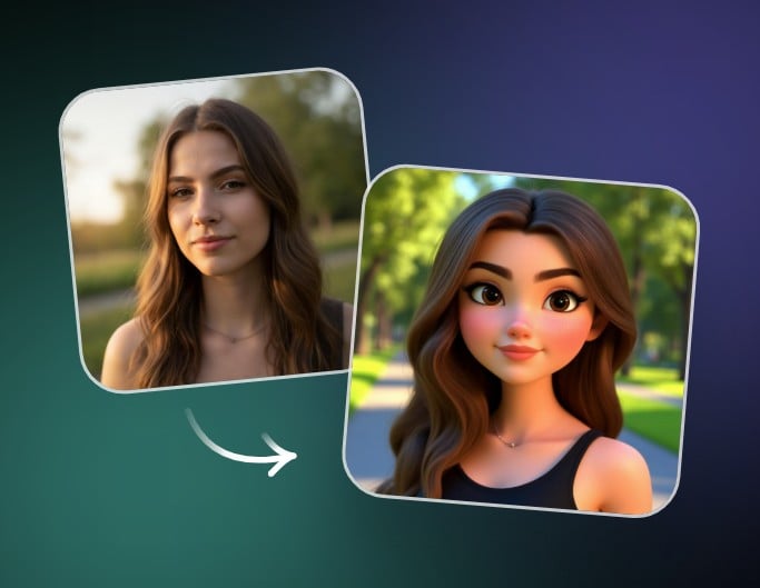 Step 2 generate 3 D cartoon character based on the reference image