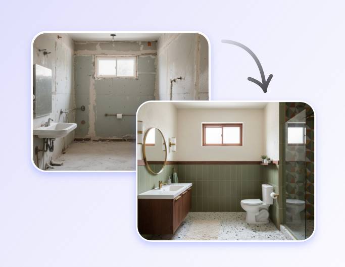 Step 2 let AI bathroom design renovate it