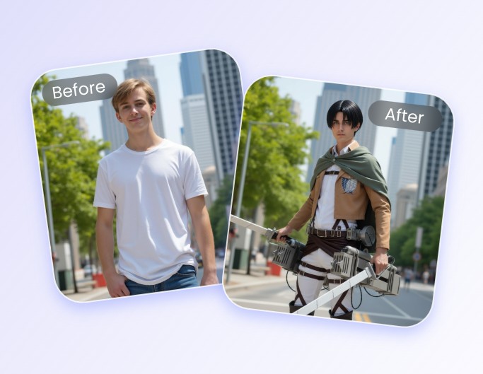 Schritt 2 Auf Generieren klicken und das Cosplay-Bild in Sekundenschnelle erstellen