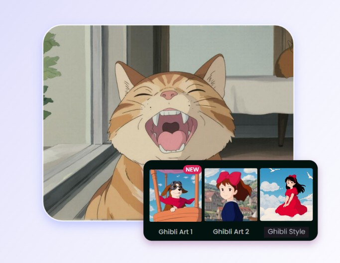 Step 2 select a Ghibli art style for your meme