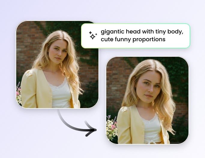 Step 2 select a funny face effect template with prompt