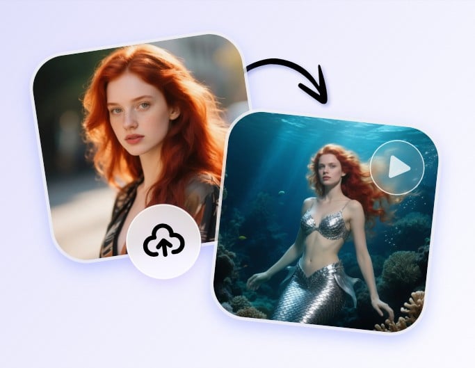 Step 2 upload a photo and click Generate to convert it to a mermaid face