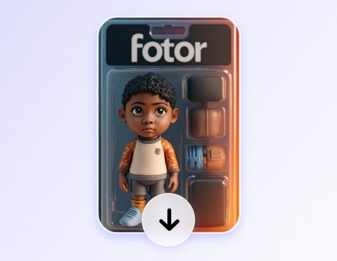 Schritt 3: Laden Sie die von Fotor KI generierten Actionfiguren kostenlos in hoher Qualität herunter
