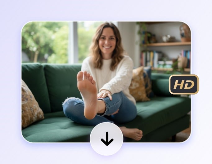 Step 3 download high quality AI feet image for free from Fotor