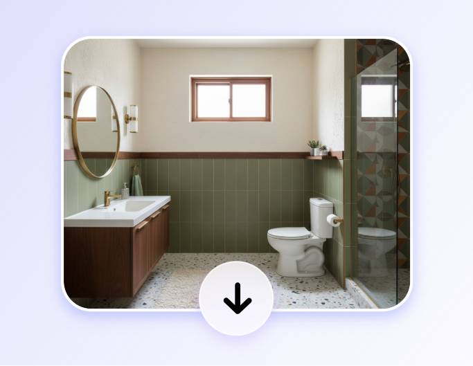 Step 3 download the AI generated bathroom design