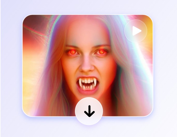 Step 3 download the AI generated horrible halloween video in high quality