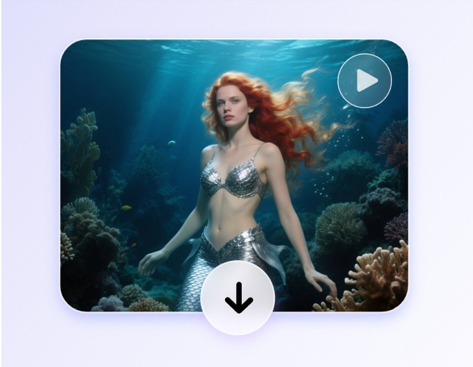 Step 3 download the AI generated mermaid video in high quality