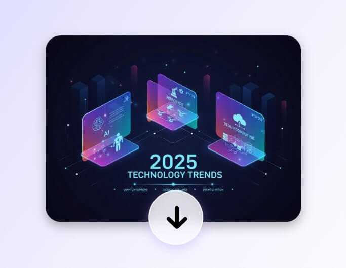 Step 3 download the ai generated 2025 tech trends infographic