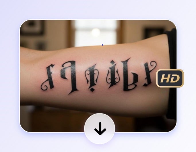 Step 3 download the generated tattoo in high reaolution