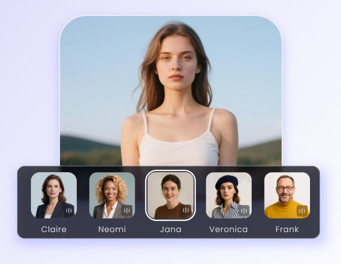 Step 3 select a voice template to convert text to speech if you added text