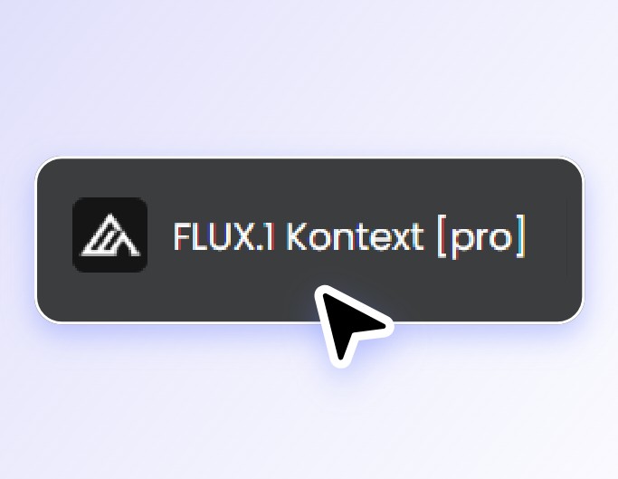 Step one to pick flux1 kontext model