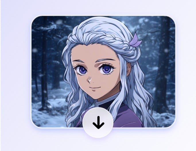 Step three to download the created demon slayer picture