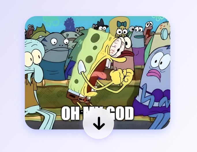 Step three to download the well made spongebob meme image