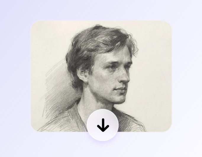 Step three to preview and download the generated sketch