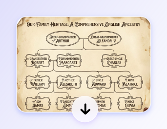 Étape 3 Prévisualiser et télécharger le dessin d'arbre généalogique