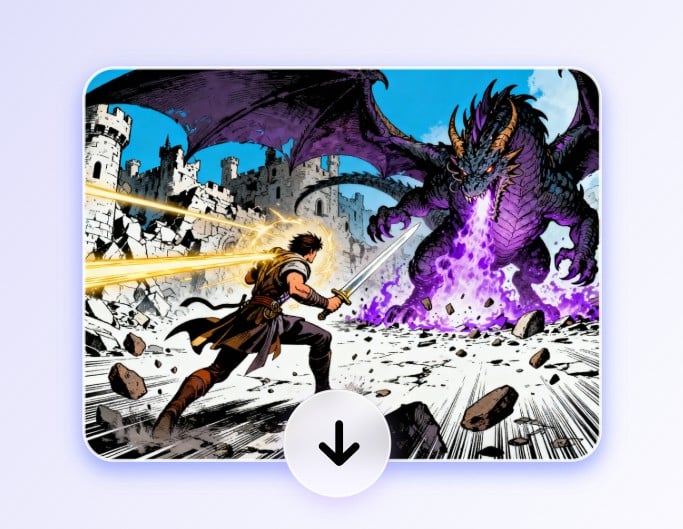 Step three to preview and download the manga image