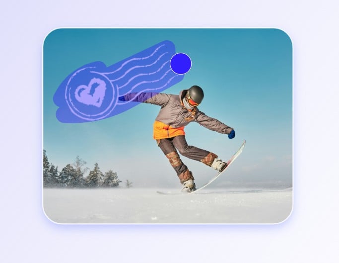 Step two to brush over the stamp area on the photo