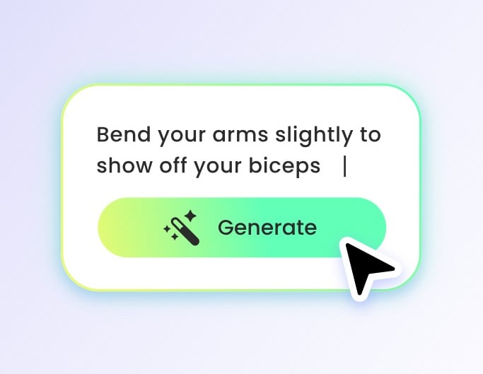 Step two to input the body pose text prompt or image referrence