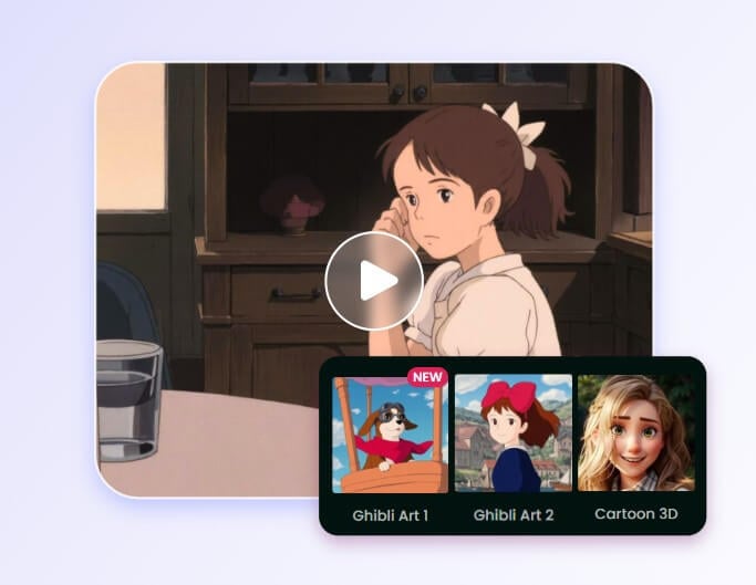 Step two to pick a style for ghibli video