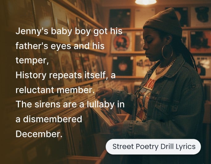 Street poetry drill bars