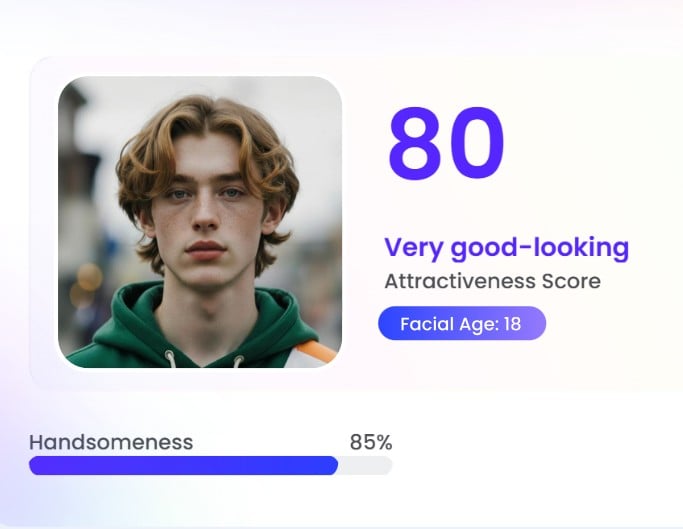Attraktivität mit dem KI-Gesichtsbewertungstool von Fotor analysieren