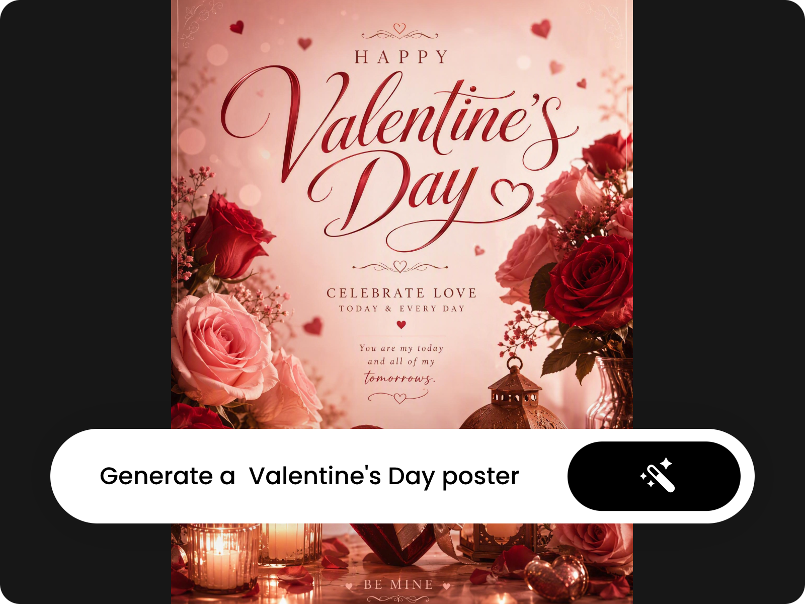 Text to poster poster generation