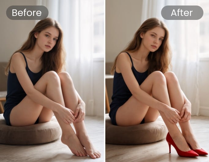 Try on accessories for AI foot models