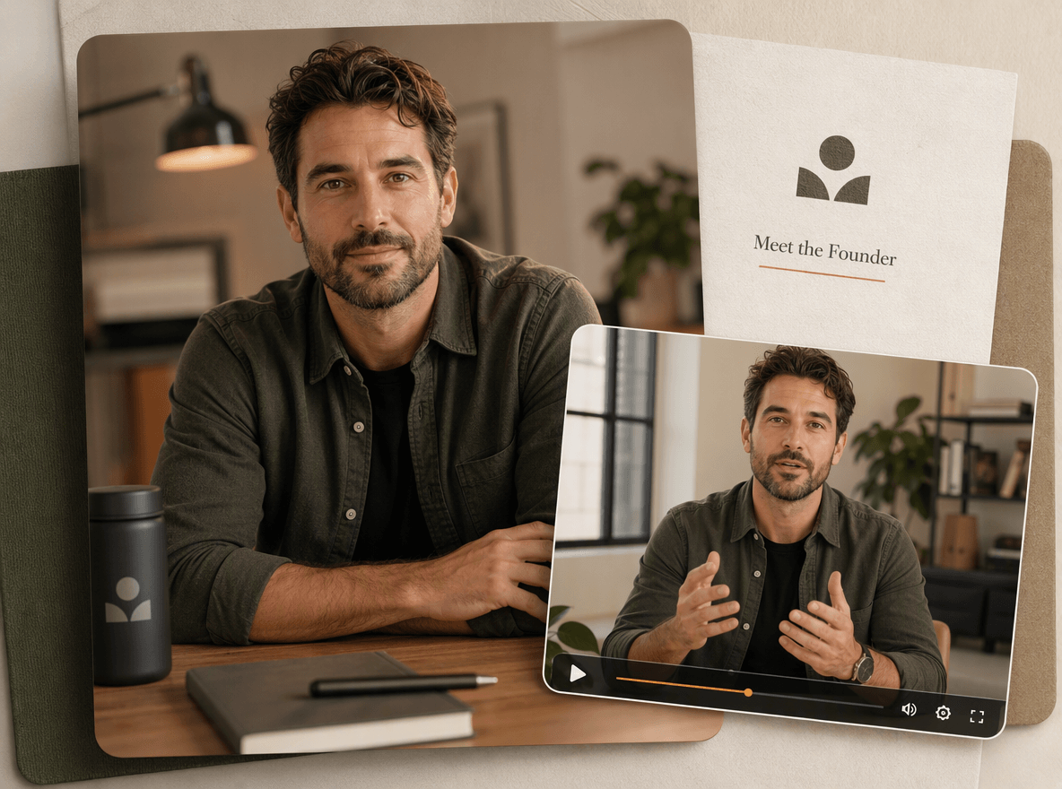Turn a brand founder photo into a video for x