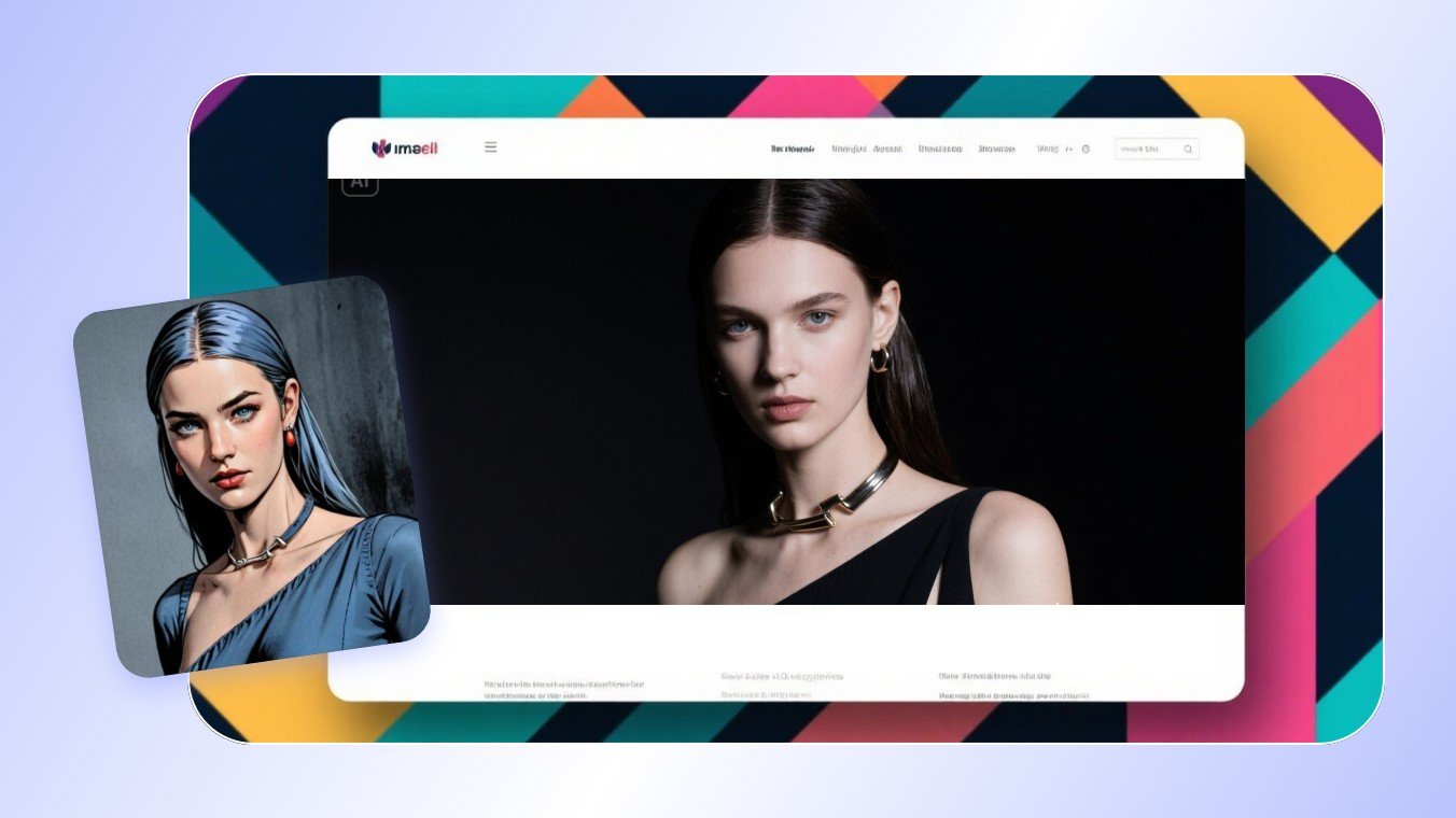 Turn a cartoon lady into real and use it as a marketing material