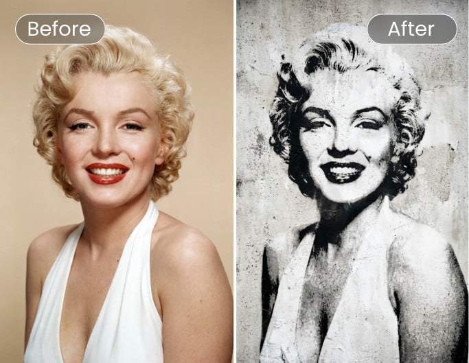 Turn a celebrity into stencil art