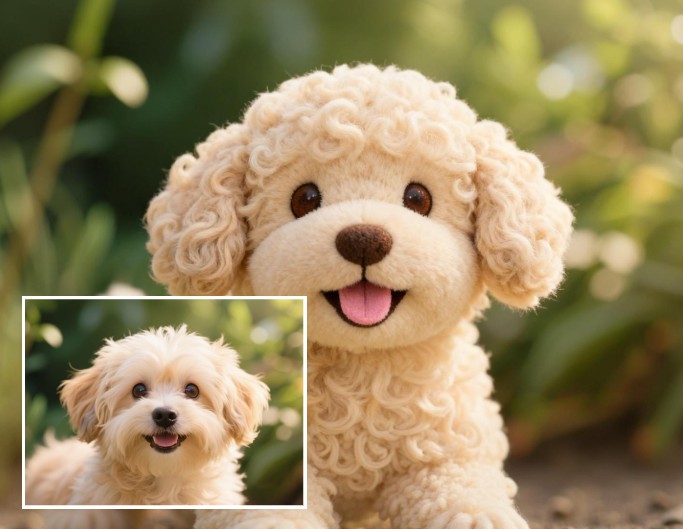 Turn a cute dog into a cozy doll
