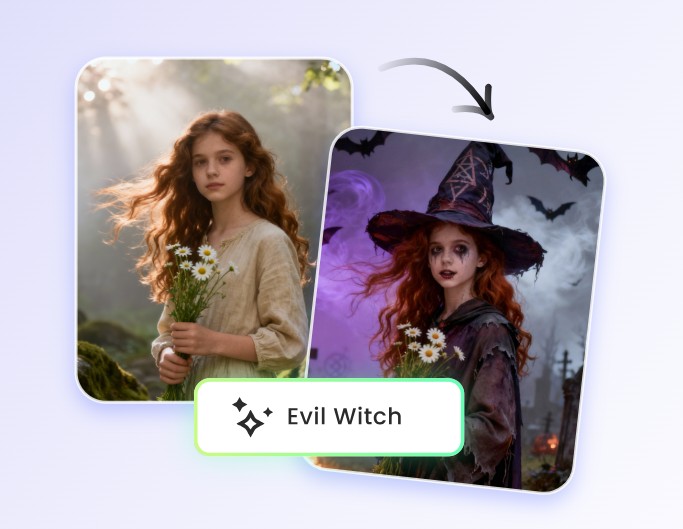 Transformer une photo d'une fée en sorcière