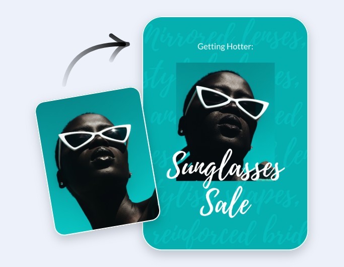 Turn a sunglass poster into a product poster mockup