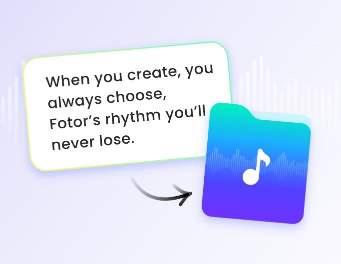 Turn ai generated lyrics into a full song with fotor jingle maker