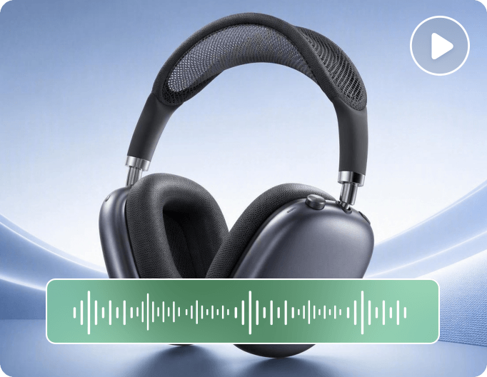 Turn audio into an earphone product video