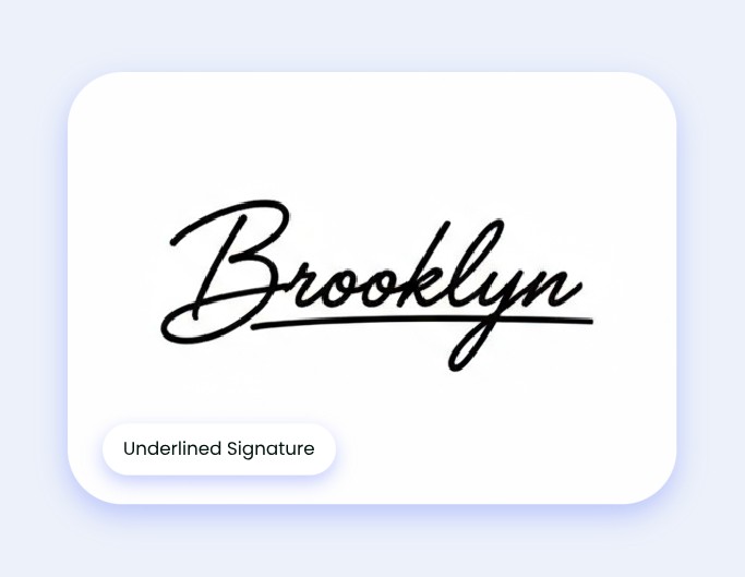 Underlined signature