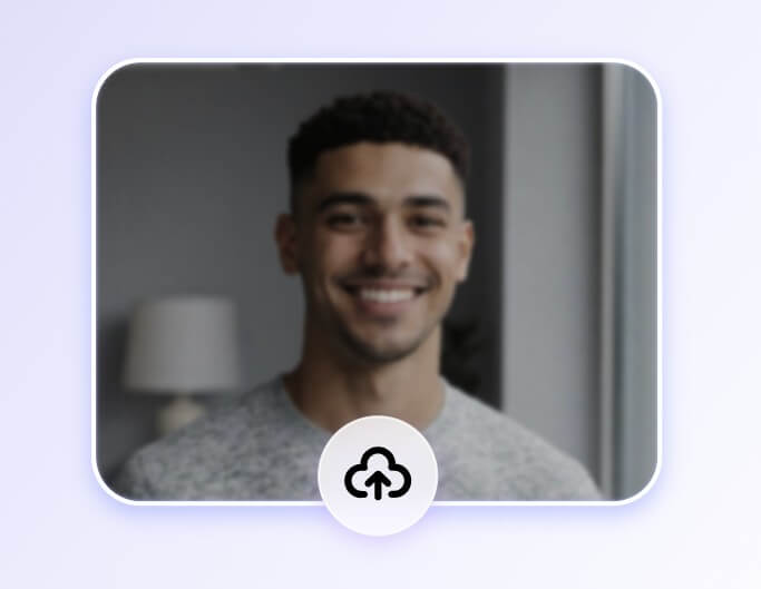 Upload a dark low quality blurry photo of a man to fotor ai photo enhancer