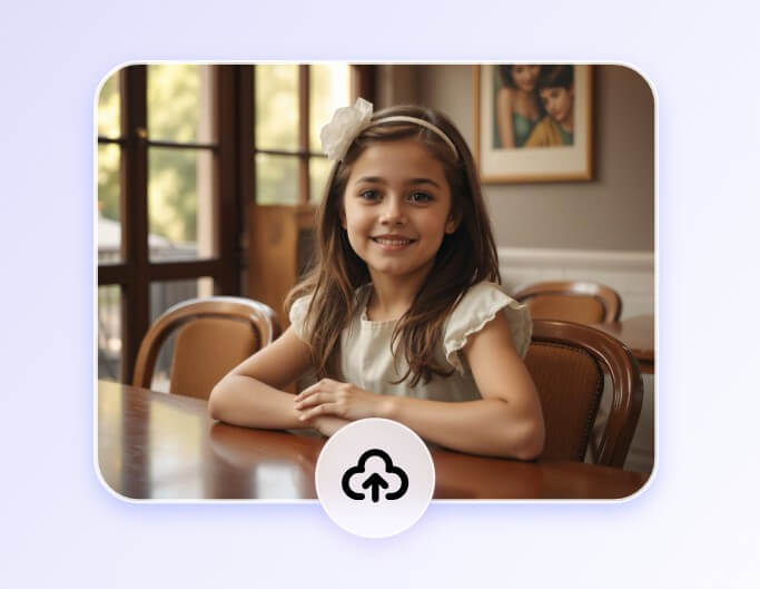 Upload a picture of a girl in fotor