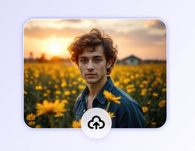 Upload a picture of a handsome man in fotor