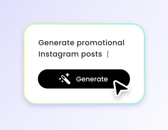 Upload a text prompt to generate an AI Instagram post
