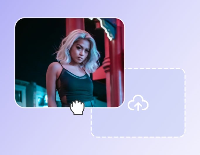 Upload female photo into fotors gta filter tool