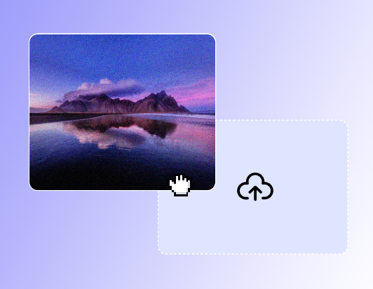 Laden Sie das körnige Landschaftsvideo zum Fotors Video-Denoiser hoch