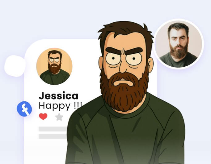 Upload your own image to make rick and morty style avatar for your social media