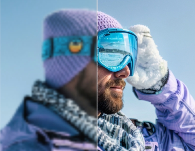 Upscale a male photo with AI