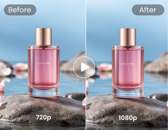 Upscale a product video resolution from 720p to 1080p