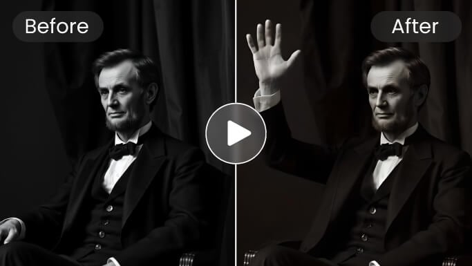 Use ai to animate an old photo of a historical figure