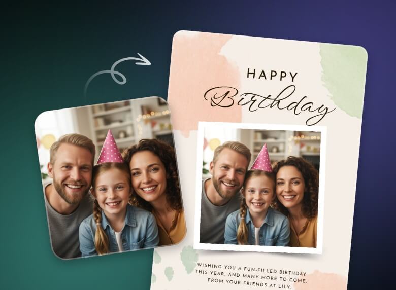 Use ai to generate a group photo and use it for creating a poster