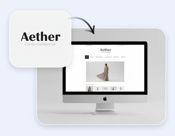 Use an ai generated logo font for website design