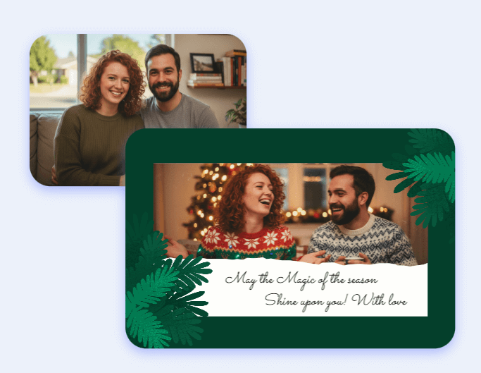 Use fotor free ugly sweater generator to make unique christmas card