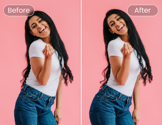 Use fotor photo reshape editor to reshape a womans photo